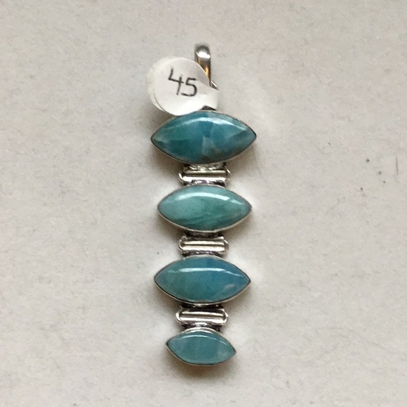 Handmade Jewelry - Larimar Silver Pendant